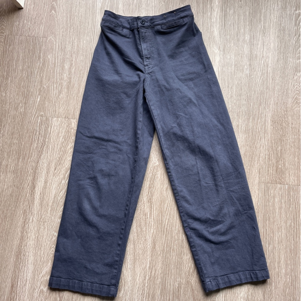 Madewell Emmett Wide-Leg Crop in Navy